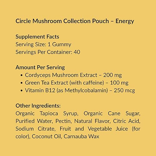 Miniatura 4 de Gomitas Energy Mushroom 40 unidades - Cordyceps + té verde para un impulso de energía natural