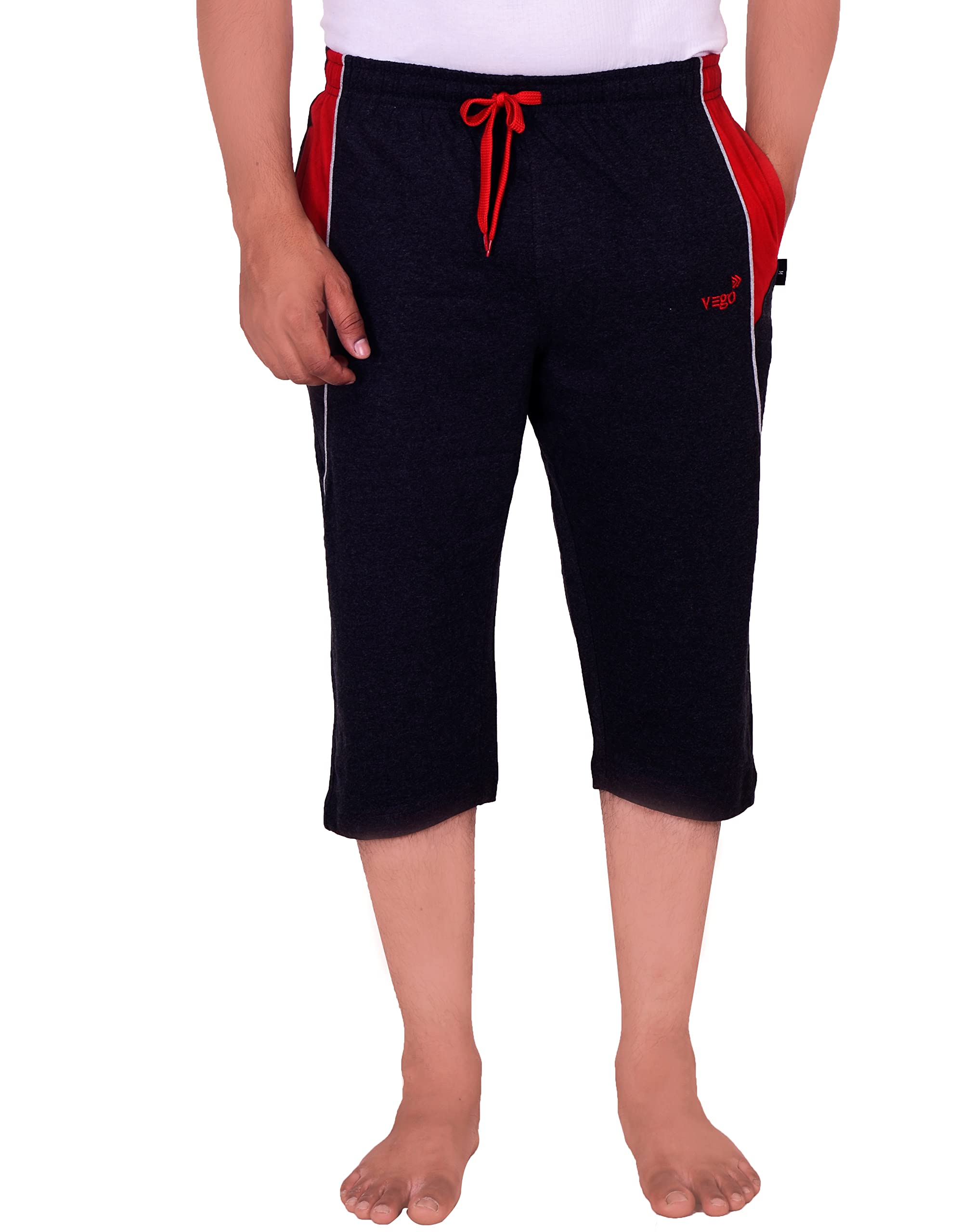 VEGO Mens Capri, 3/4, Three by Fourth, Three Quarter-image-1