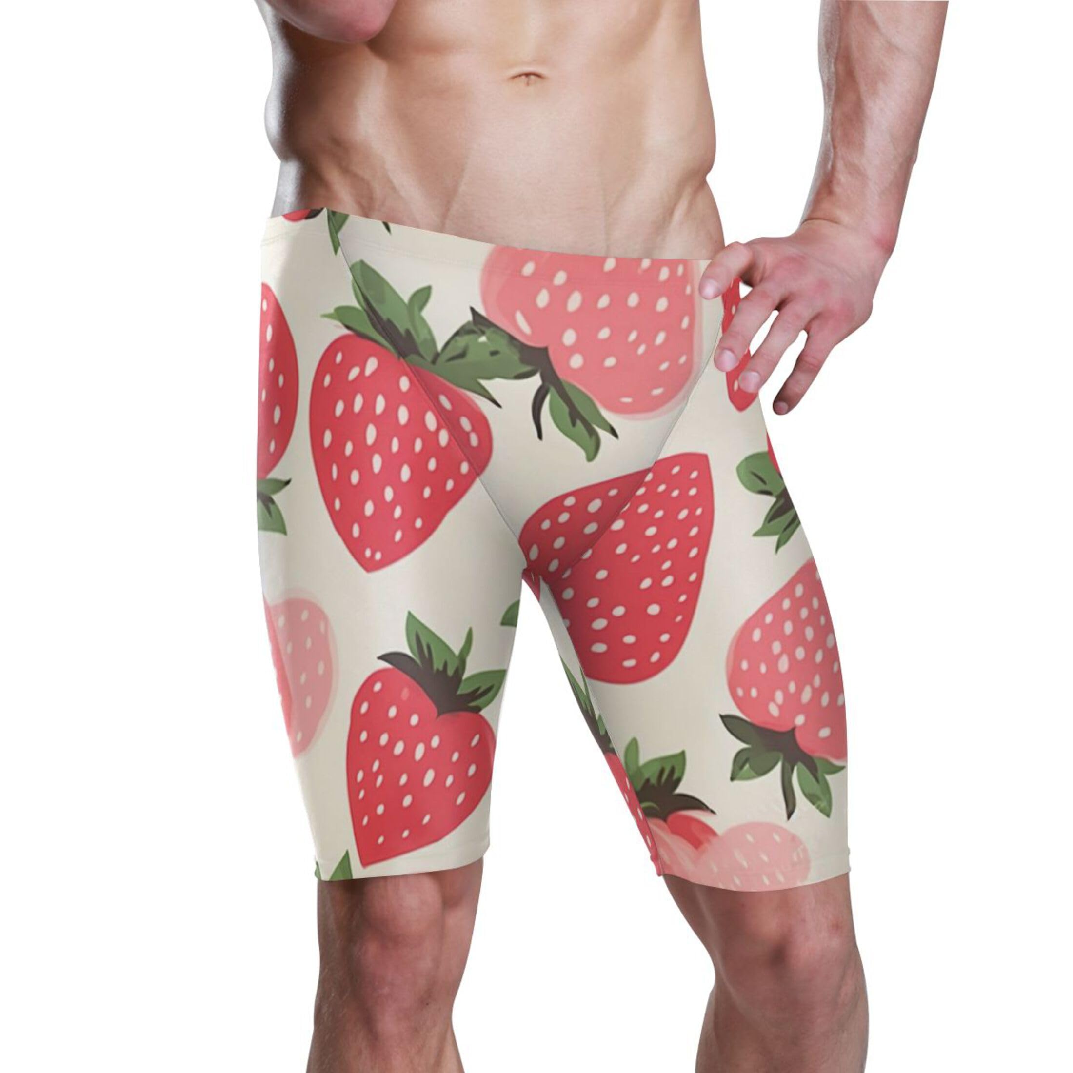 UMIRIKO Strawberry Fruit Swim Jammers Swimsuit for Men XXL B0400120