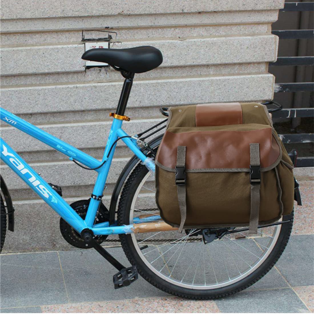 DAISHA 40L Large Capacity Bicycle Touring Cam Pannier,Water Resistance Bike Panniers Grocery Bag for Touring/Commuting.