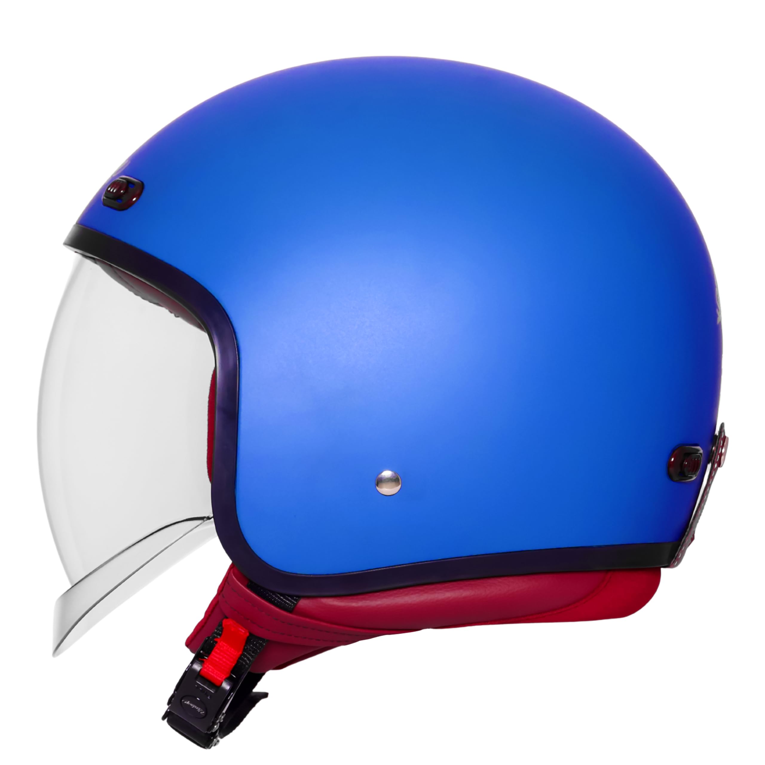 Steelbird SBH-67 Retro 5.0 DOT and ISI Certified Open Face Helmet for Men and Women with Skull Cap-image-32