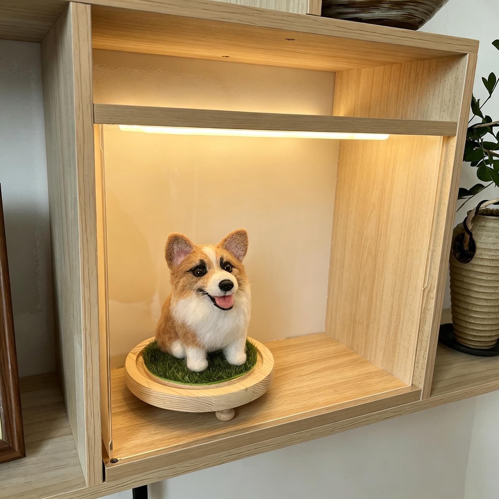 Teca Plexiglass Scatola in Acrilico Trasparente per Statuette di Cani