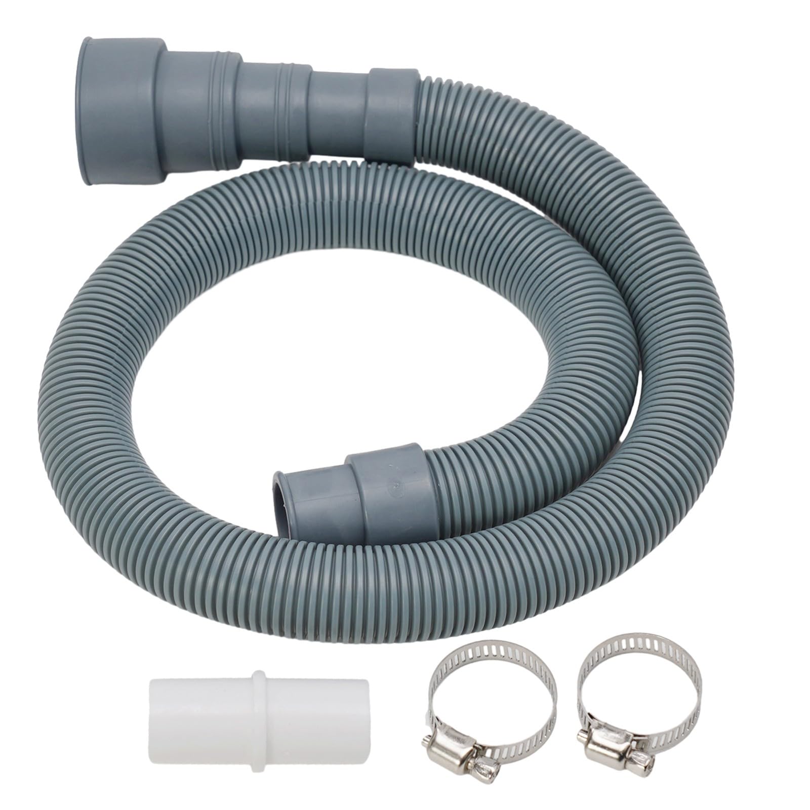 Drain Hose Extension Kit for Washing Machine Dishwasher, PP Waste Hose Pipe with Connector and Clamps (70CM)