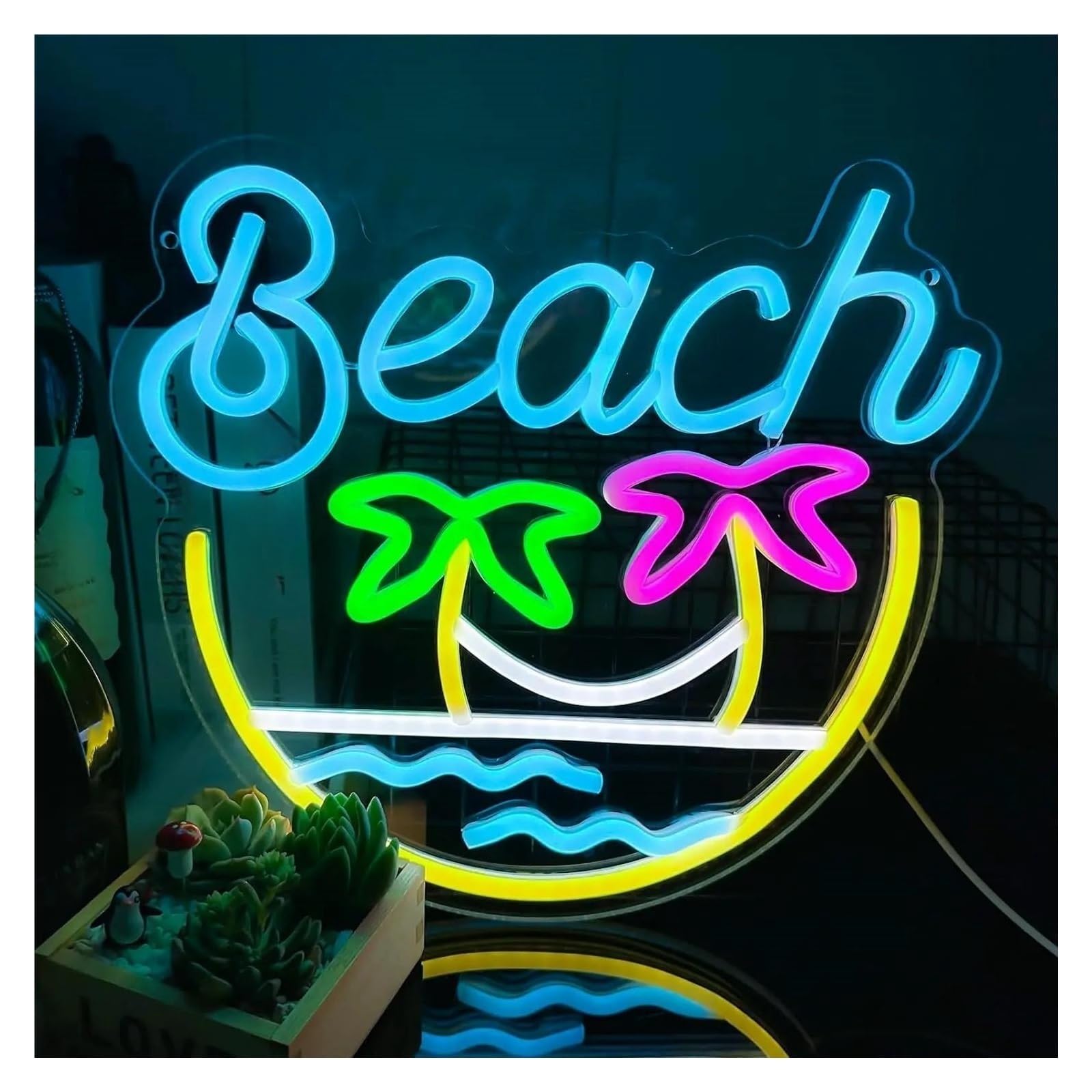 Insegna luminosa al neon Per l'estate per l'alba Tramonto LED Per Bar Birra Club Matrimonio per uomo Grotta Soggiorno Festa