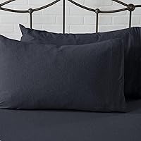 Vista 88 de Great Bay Home Cotton Jersey Knit Twin Sheet Set - Ultra-Soft, Stretchy, Heathered Melange Denim Blue Bed Sheets - Cozy, Soft T-Shirt Sheet &