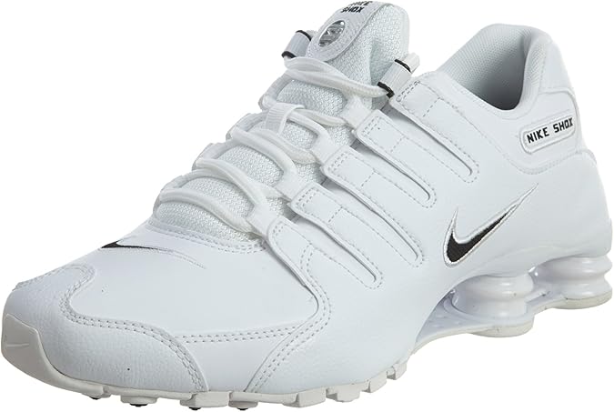 nike shox branco no pé