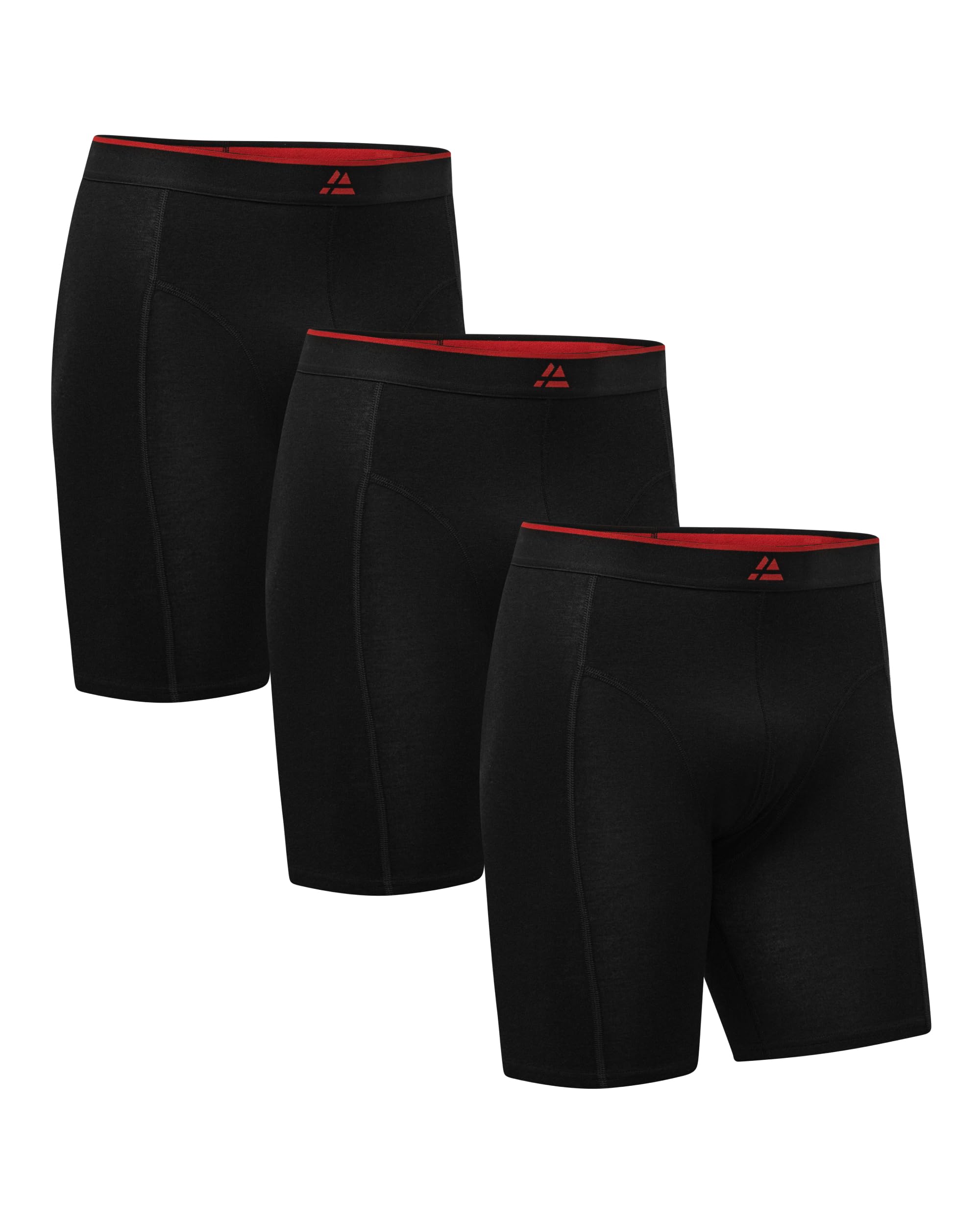 DANISH ENDURANCE Boxer Uomo Lunghi in bambù Ultra Morbido, Mutande Boxer a Pantaloncino in Bamboo, 3 o 6 Paia