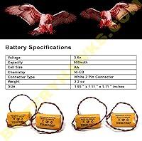 Vista 5 de Paquete de 5 baterías AA900MAH 6200RP LEDR-1 253799 10010037 3.6v 900mAh Ni-CD para TOPA 3.6V AA900mAh Max B2-0031 MH468886