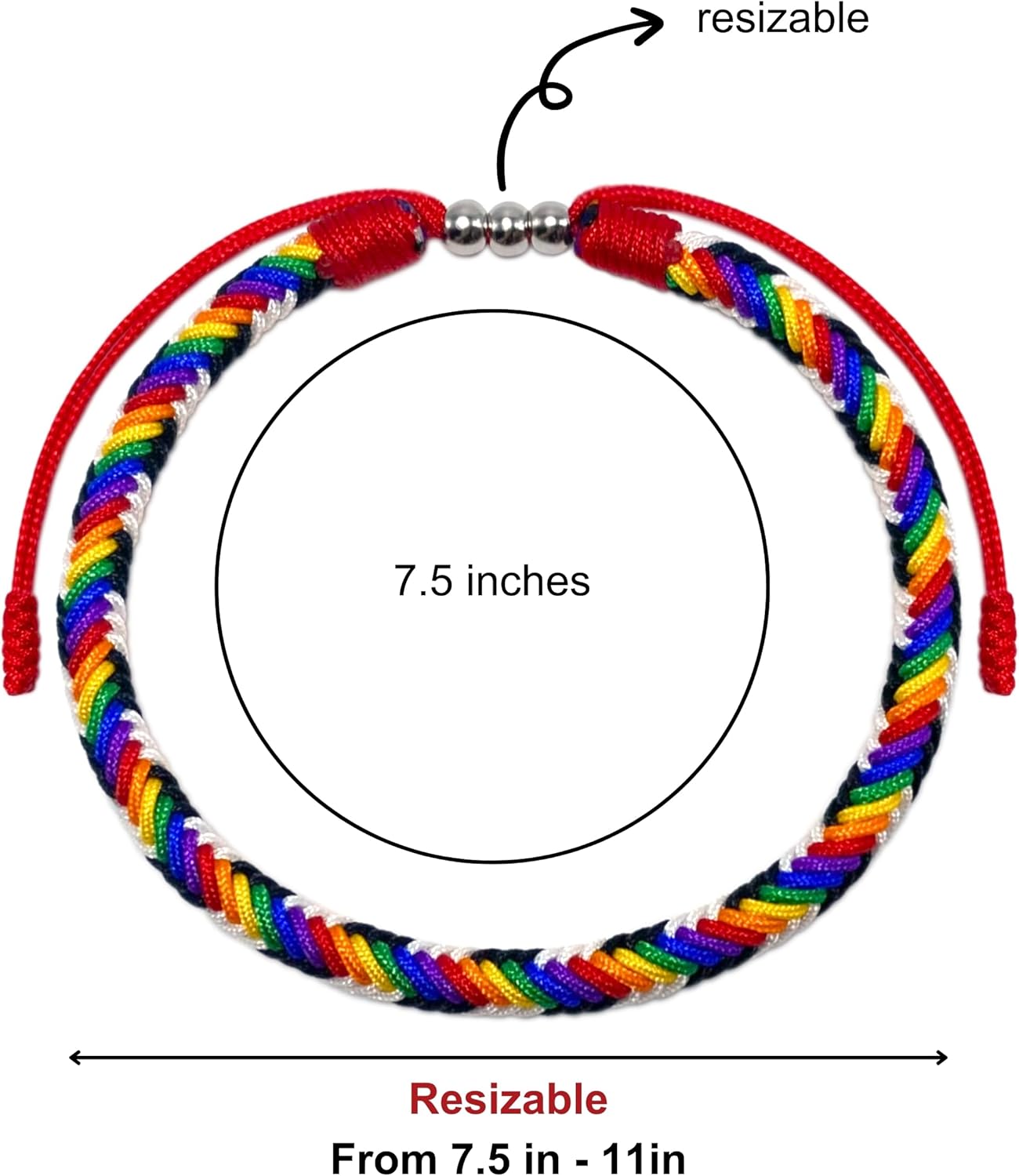 LAMIBEE Pride Infinity Love Wins, LGBTQAI+ Pride Love Wins Tibetan Wrist Wrap Bracelets, With LGBTQ Surfer String Rope Bracelet for Him and Her, Women Men, Support LGBTQ Community - Image 6