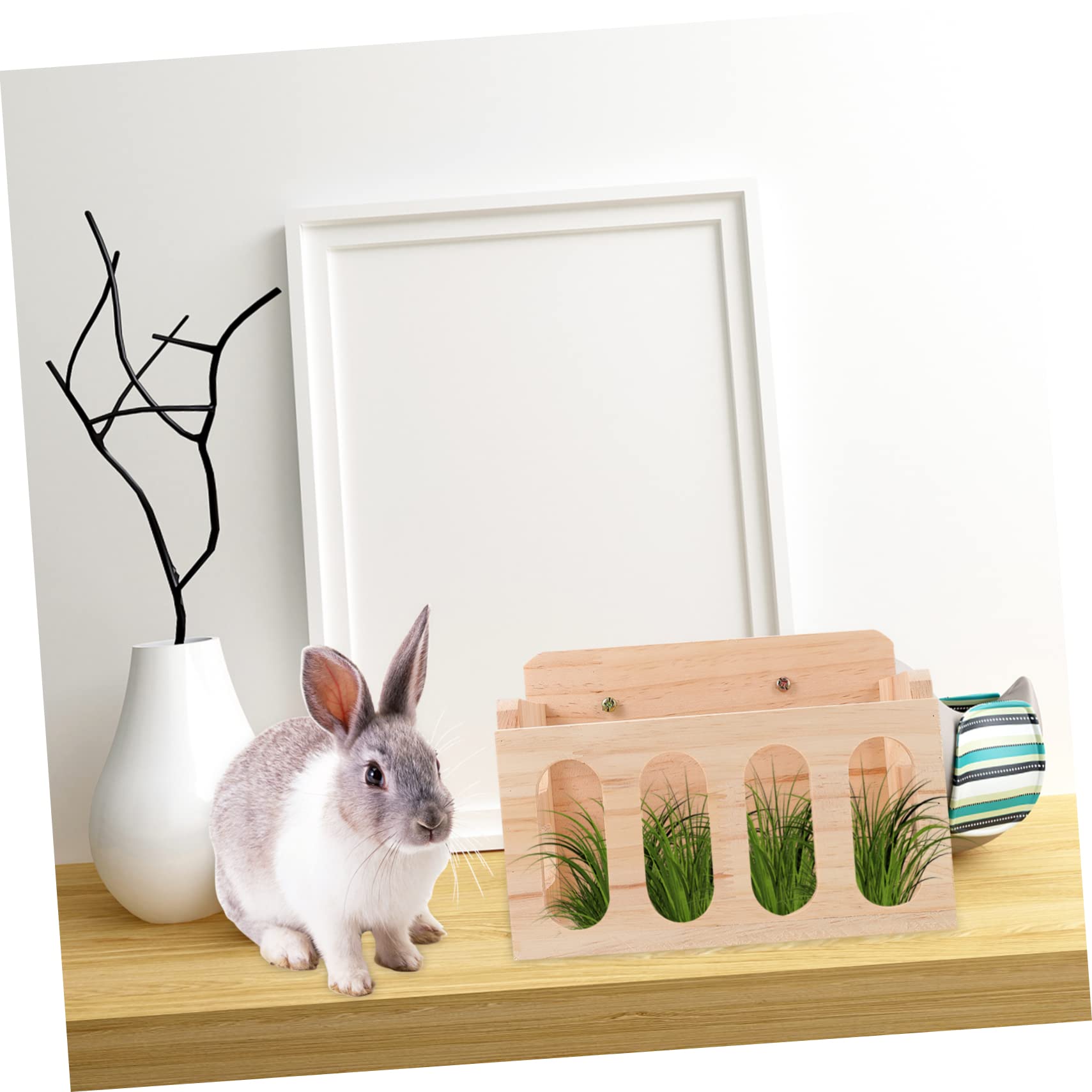 Holz Futtertrog für Meerschweinchen und Chinchillas für Käfig