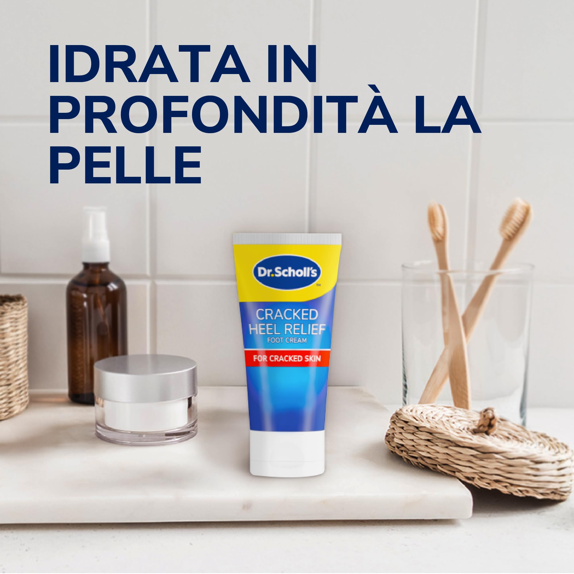 Dr. Scholl's Crema Talloni Screpolati Active Repair K+, 25% Urea, Crema Piedi con Cheratina, Idratazione Intensa, Assorbimento Rapido, Effetto Duraturo, Uso Quotidiano, 60 ml
