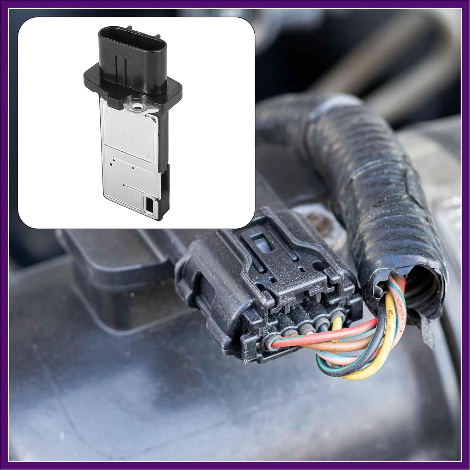 15865791 MAF Mass Air Flow Meter Sensor AFH70M-43A 4812876 for GMC Terrain 2010-2011 for Saturn Sky 2007-2010 Premium Fit Design