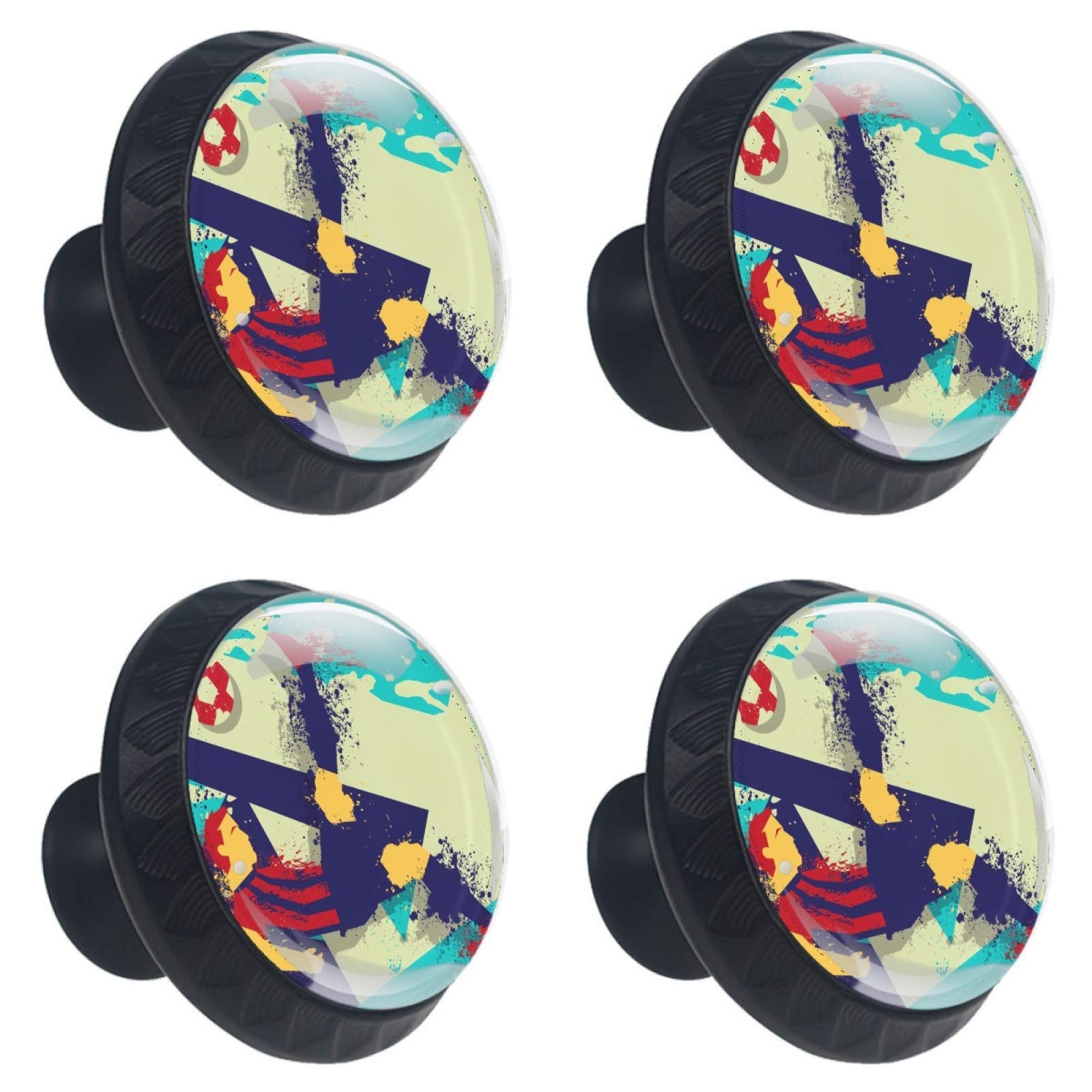 Boutons de meuble football en verre 30mm pour relooker sans changer