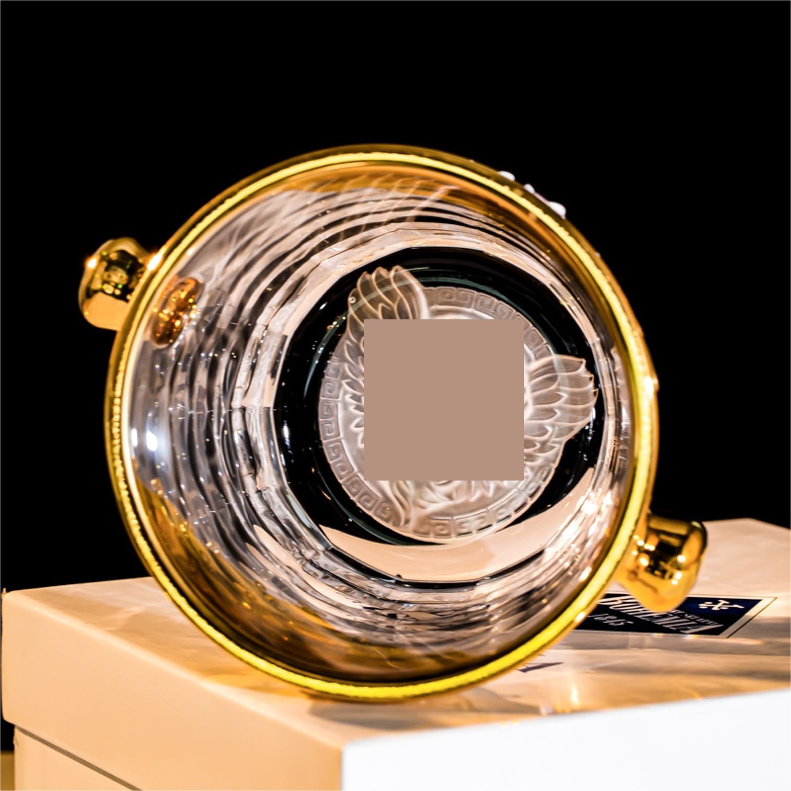 Bar Party European Style Crystal Glass Ice Bucket Hand-painted Gold Restaurant Ornaments Zuhause Gastronomie