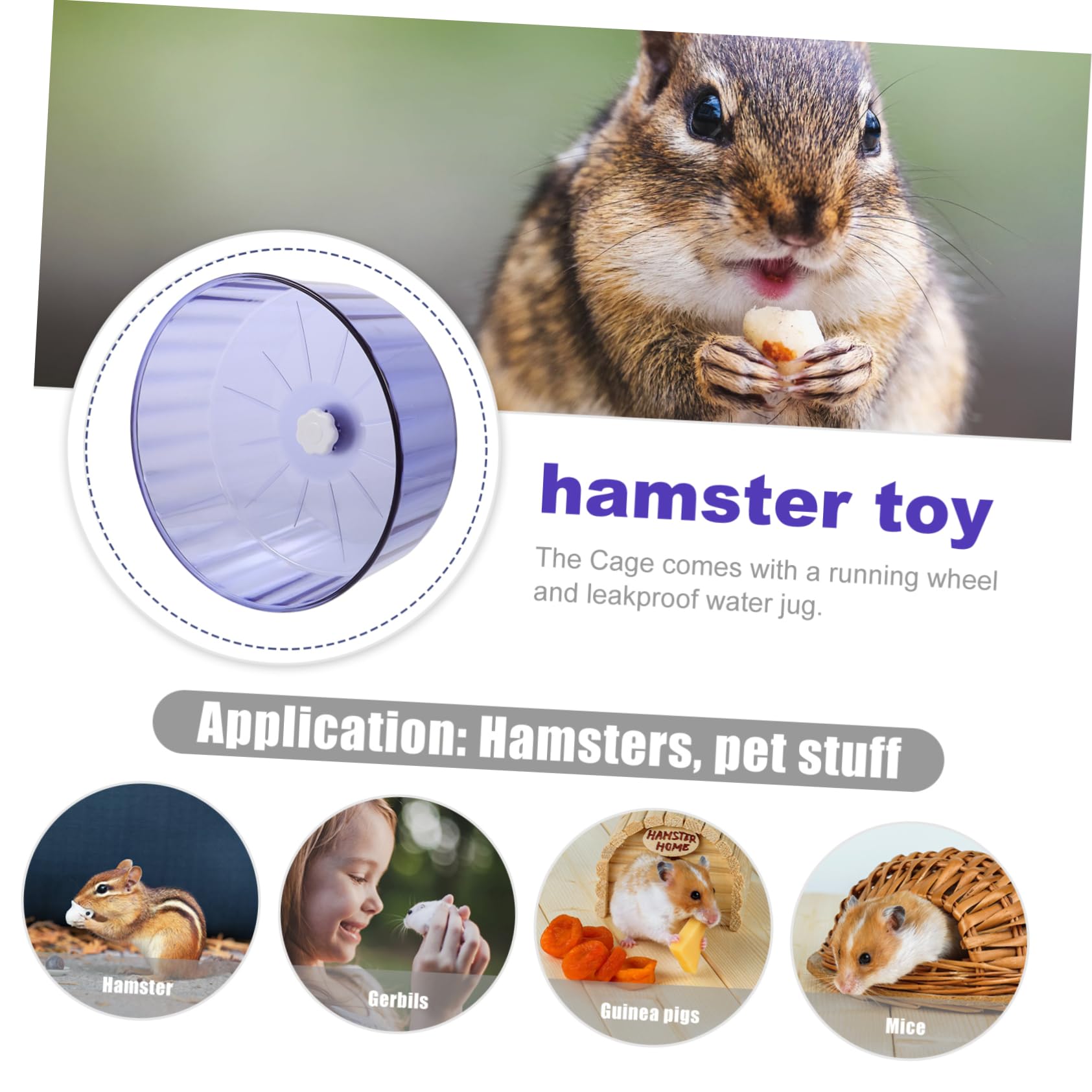 COLLBATH Laufrad Multifunktionales Laufrad aus Kunststoff Zwerghamster mit Glatter Oberfläche Leises als Hamsterzubehör für Hamster und Gerbils