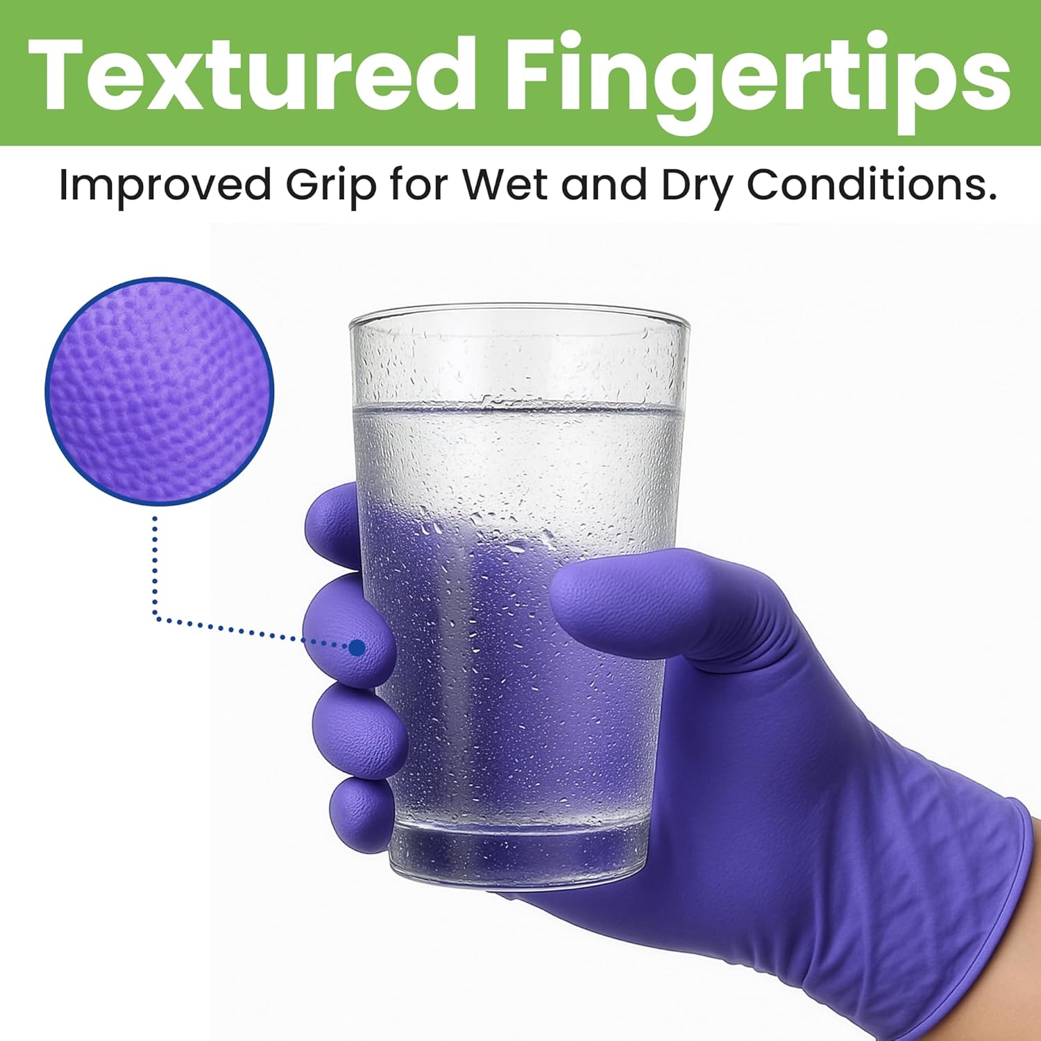 SAFEWAY USA Nitrile Disposable Gloves — Multi-Purpose Powder-Free and Non-Latex Textured Fingertips for Medical Use, Nursing, Lab Works, Kitchen Prep, Cleaning, Tattooing & More — (8000 pcs, Small)