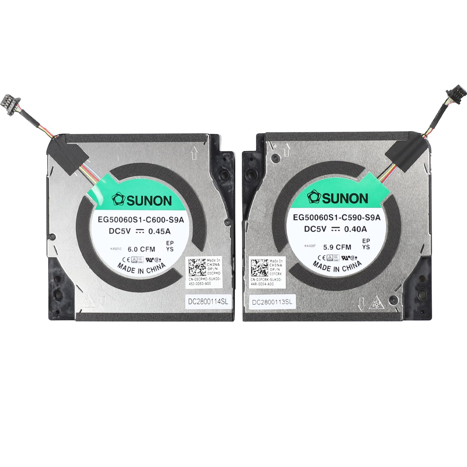 Ventilador de refrigeración de repuesto para Dell Precision 5470 5480 5490, P/N: 05CPMD EF50060S1-C600-S9A 03FCRK EG50060S1-C590-S9A