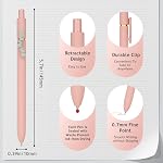 Ddaowanx Gel Pens, 6 Pcs 0.5mm Quick Dry Fine Point Smooth Writing Pens, Cute Office School Supplies Gifts for Women (6 Pcs Cat-6 Color)