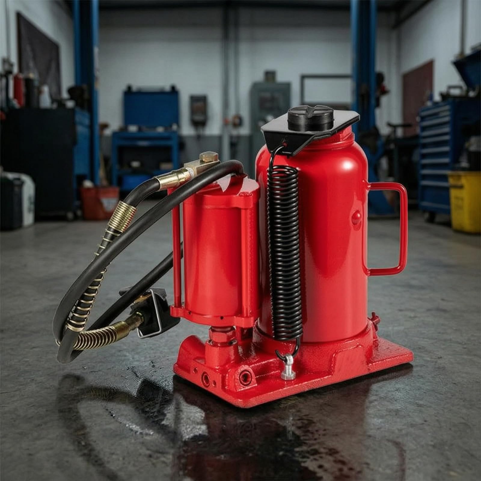 Idraulico Pneumatico Manuale Bottiglia con Tubo Dell'pneumatico Regolabile Sollevatore per Meccanici, Camionisti, Garage, Emergenza