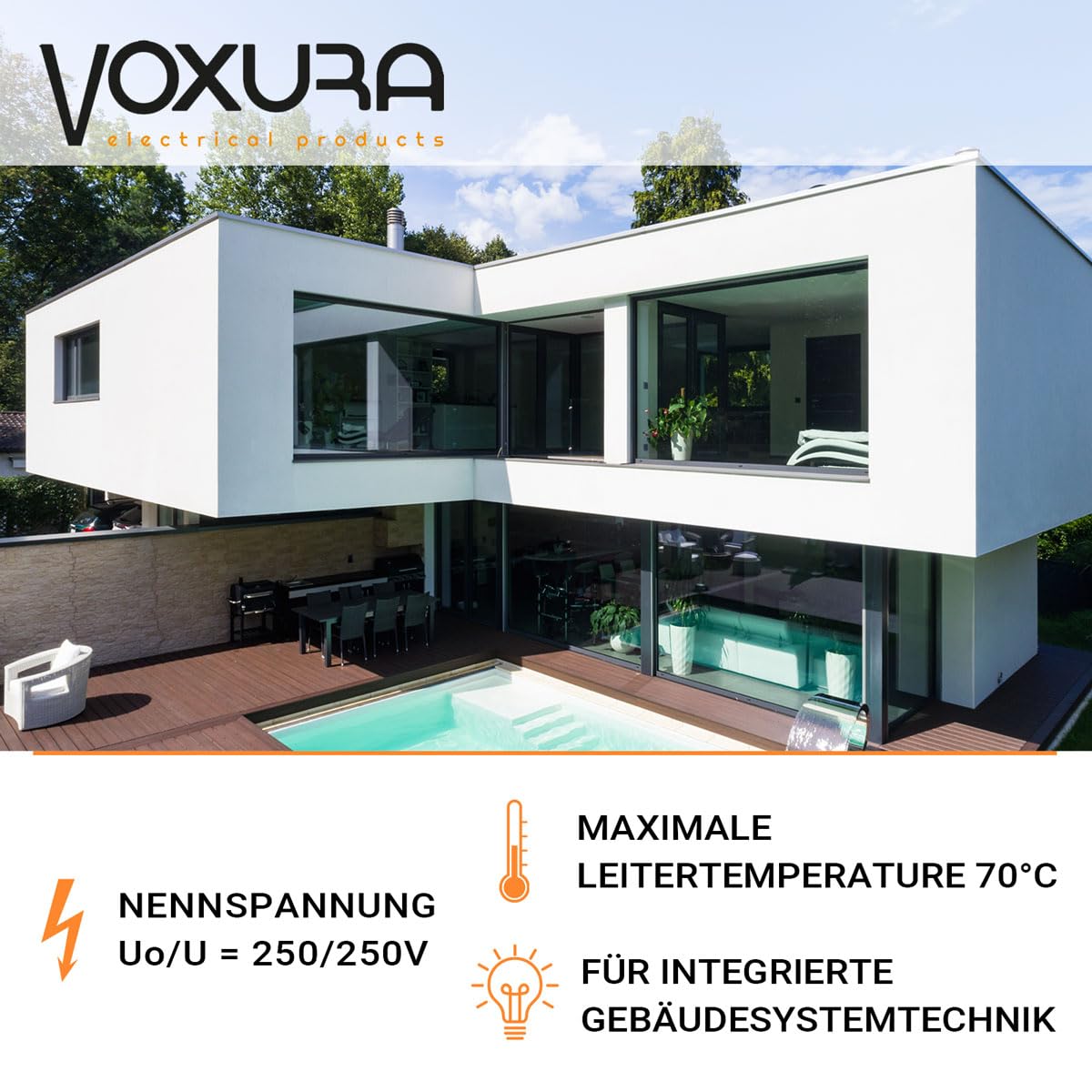 Voxura EIB Busleitung YCYM 2x2x0,8 100m Ring grün Buskabel KNX | Telekommunikationskabel Datenübertragung