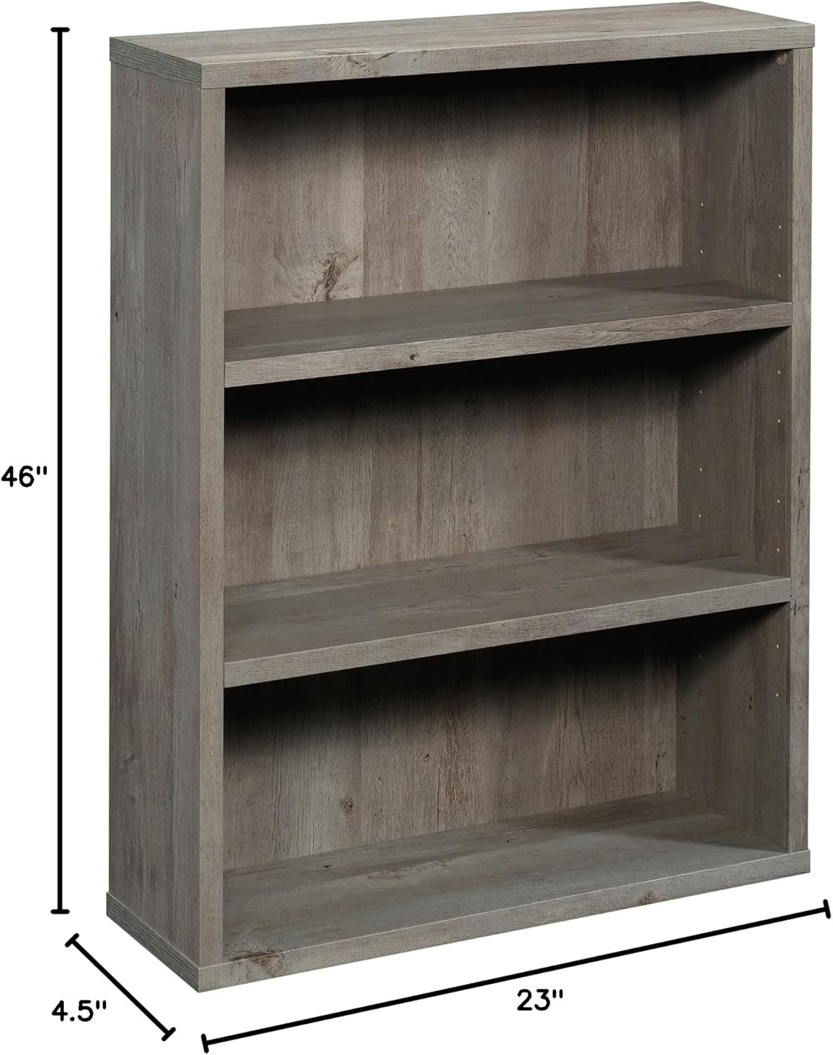 Sauder® Optimum 45"H 3-Shelf Bookcase, Mystic Oak