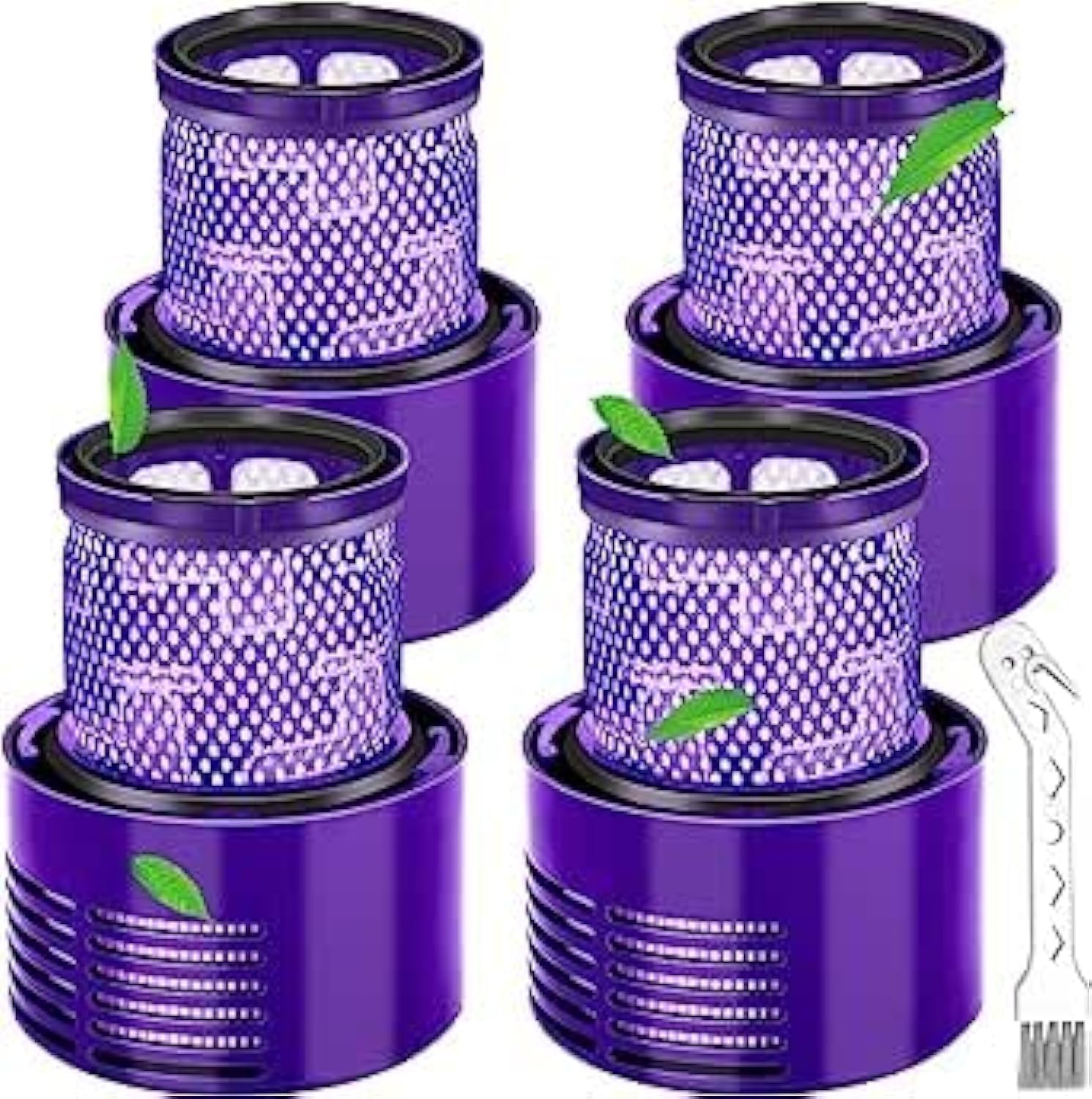 Gelrova Filter for Dyson V10 Cyclone Series 4 Pack - Vacuum Filter Replacements for Absolute, Animal, Total Clean, SV12 - Replace # DY-969082-01