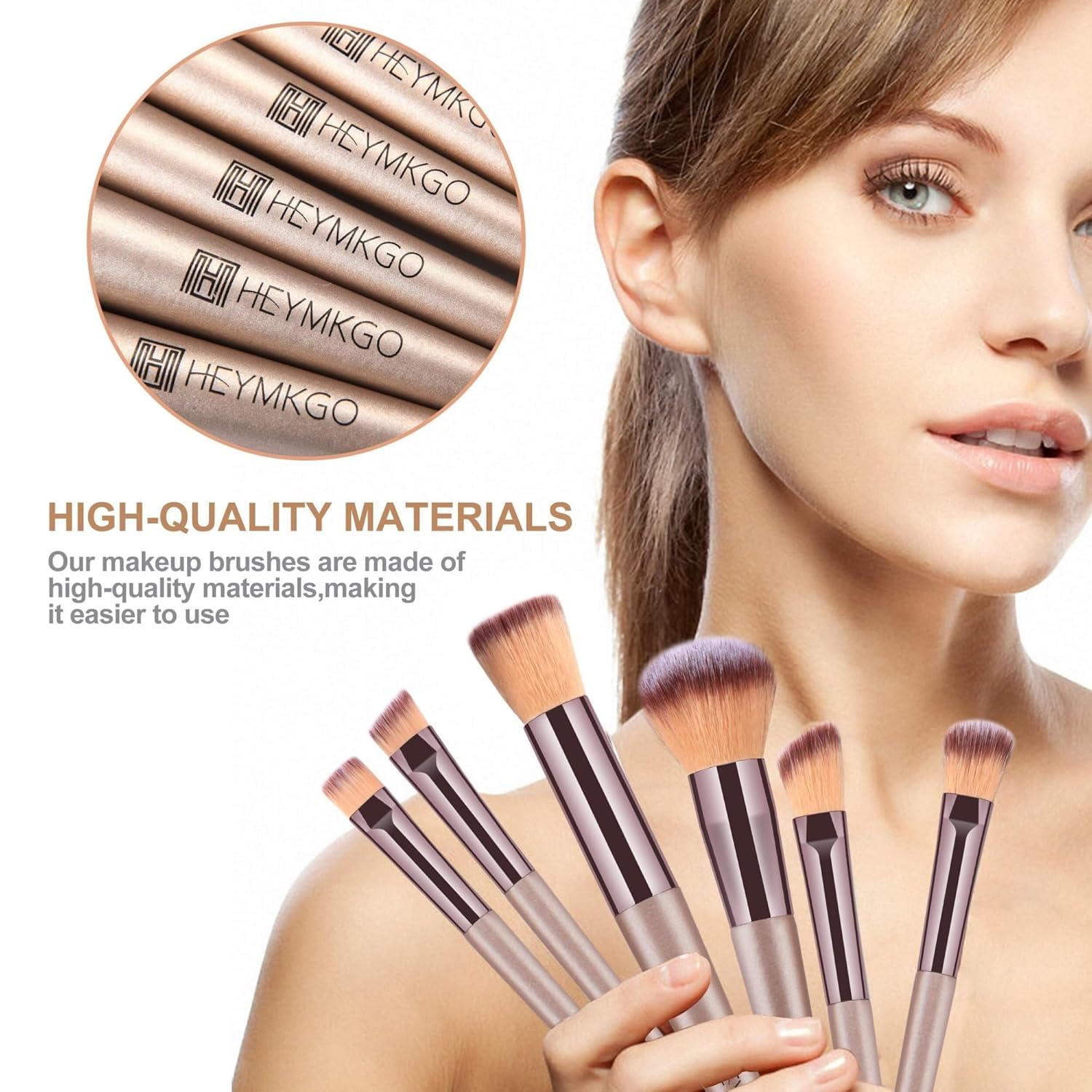 Make-up-Pinsel, Make-up-Pinsel-Set, Professionelles Foundation-Make-up Mit Tasche, Hochwertiges Werkzeug