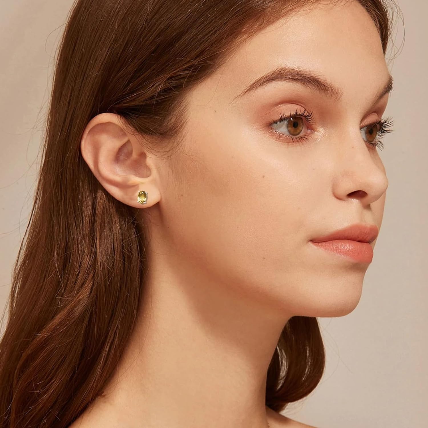 Natural Garnet/Amethyst/Peridot/Citrine/Sky Blue Topaz Gemstone Stud Earrings for Women, 925 Sterling Silver Birthstone Earrings hypoallergenic, Jewelry Gifts for Her Birthday - Image 3