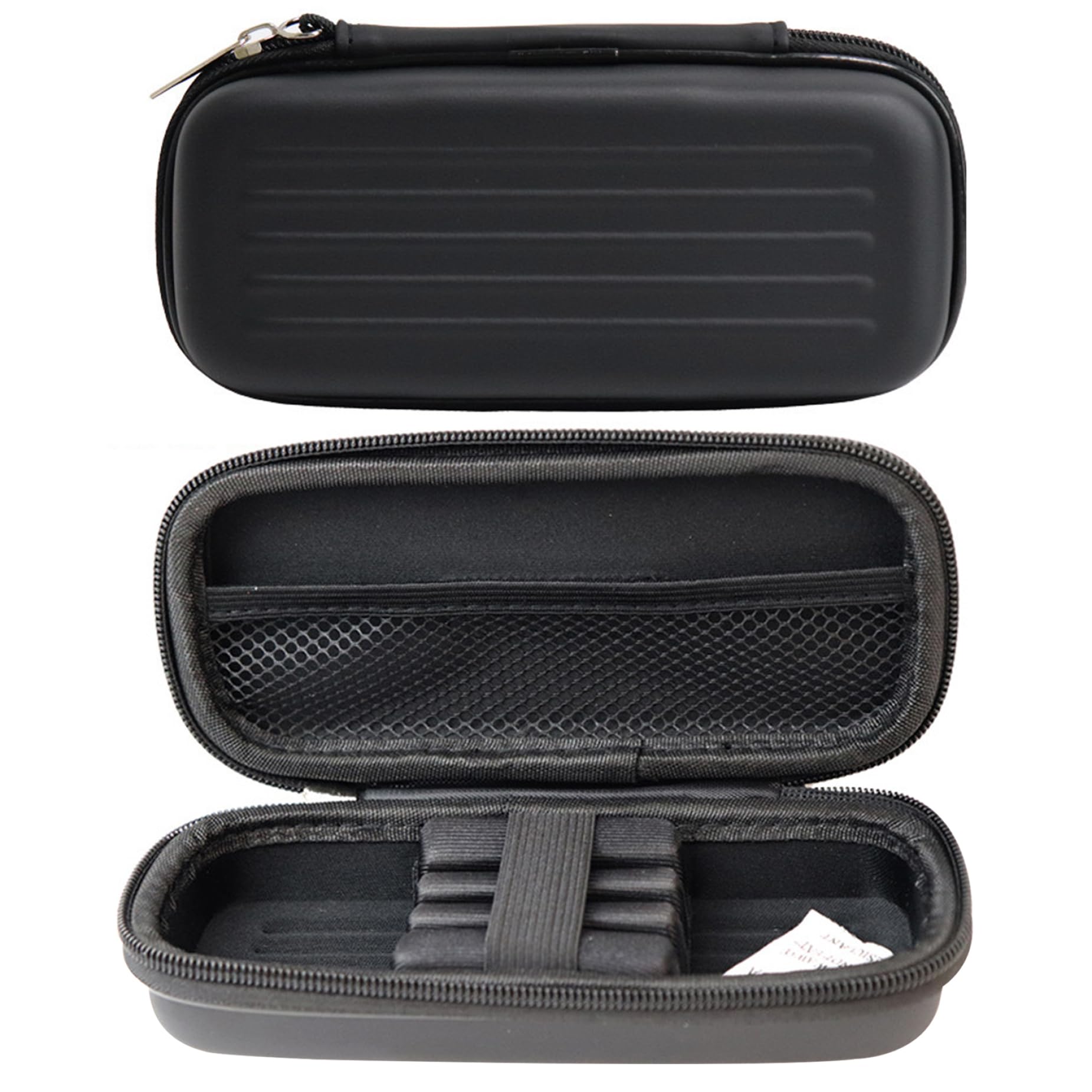 XJKLBYQ Darts Case,Darts Carrying Case,EVA Darts Box with Mesh Pocket,Zipper Closure Darts Holder for Steel and Soft Tips,Portable Flip Open Darts