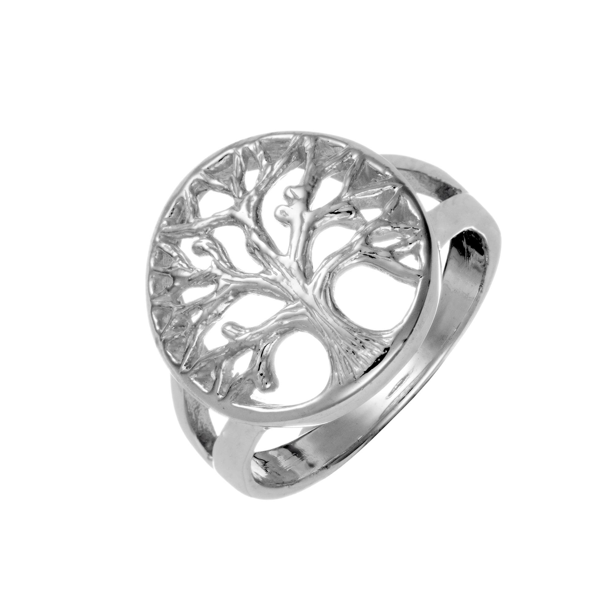 Silverly Anillos de plata de ley 925 con el árbol de la vida para mujer | Anillo de promesa celta redondo para hombre | Anillos inspirados en la naturaleza para adolescentes | Regalos espirituales