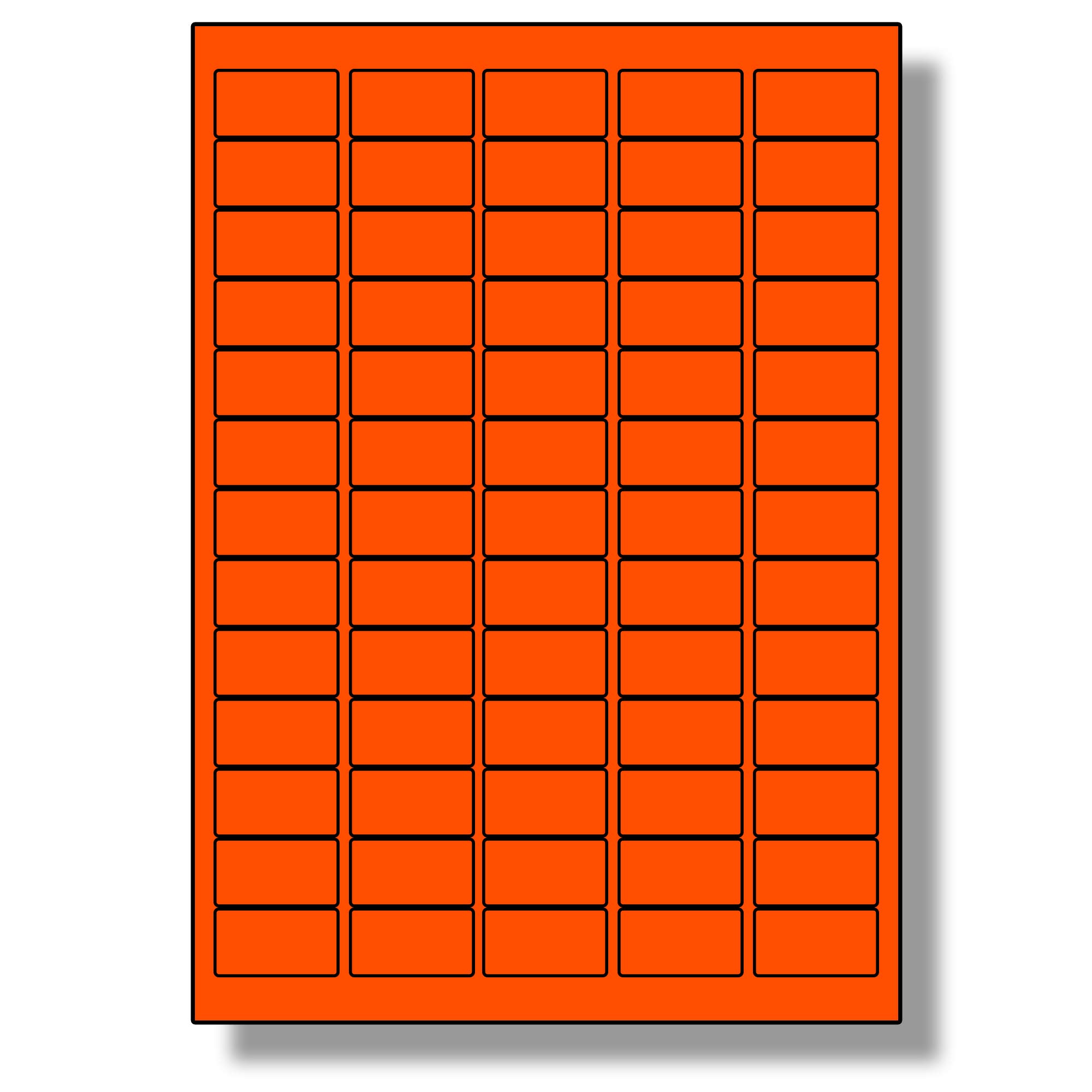 Label Planet® 65 Per Sheet, 100 Sheets (6500 Tomato RED Mini Labels), Matt Quality Self-Adhesive A4 Coloured Stickers, for Laser/Copier/Inkjet Printer, UK LP65/38C, 21.2 x 38.1 MM, for Printing — image 1