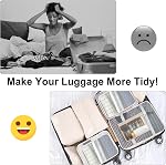10 Set Packing Cubes for Suitcases, Packing Cubes Travel Essentials Organizer Bags, Travel Organizers (Beige)