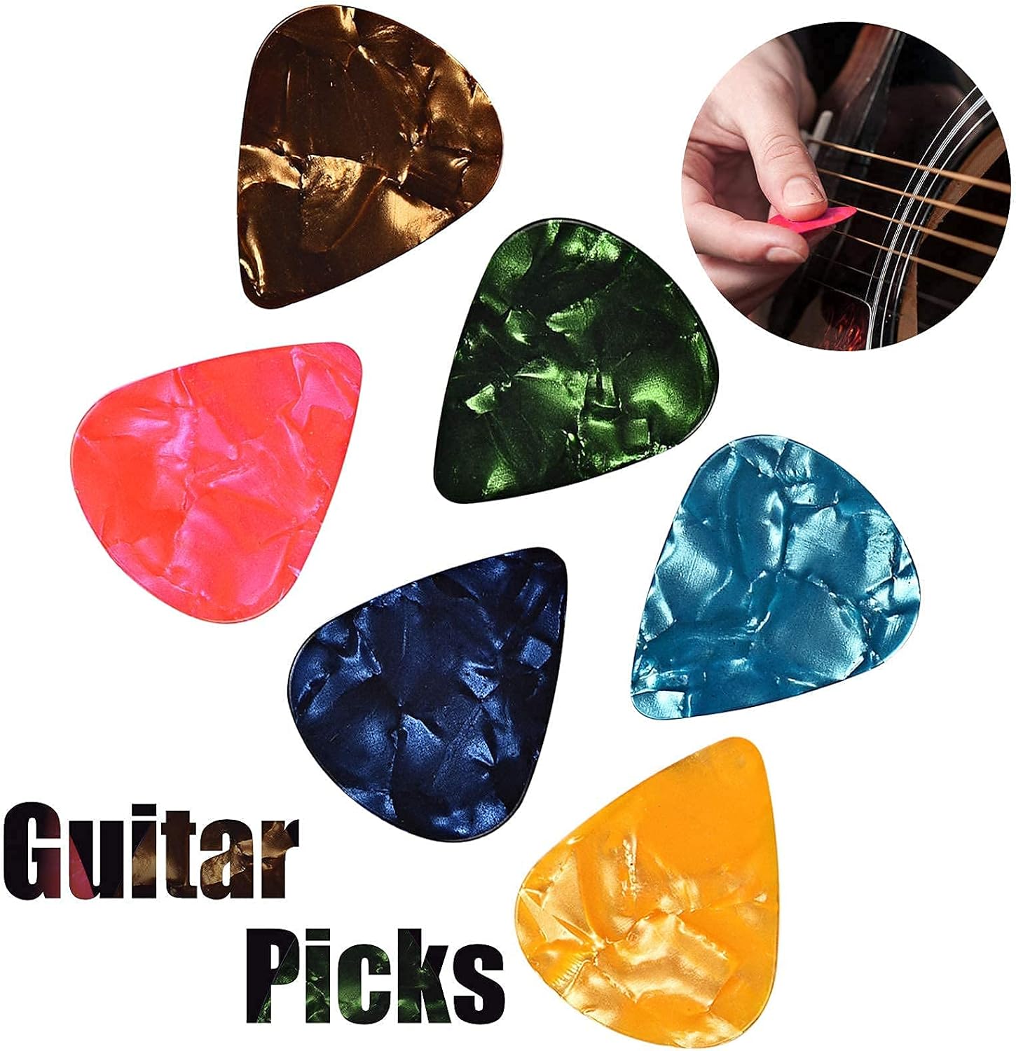 Get Special Price MOREYES Guitar Capo Tuner Clip on Guitar, Violin, Bass, Ukulele Chromatic with Picks (Tuner and Black Capo)