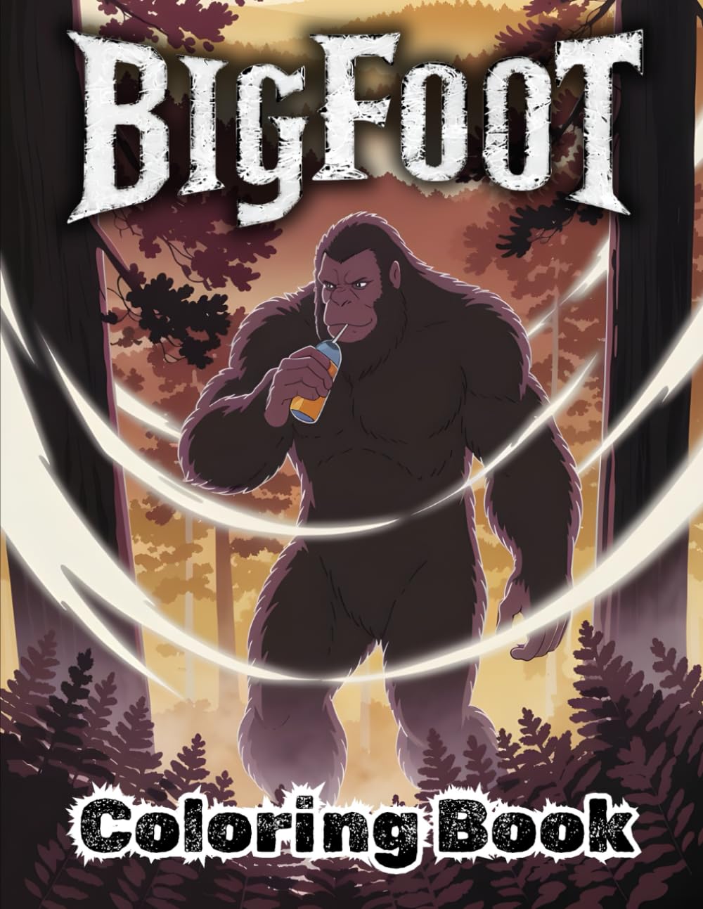 Bigfoot Coloring Book: 40 Fun Coloring Pages of Bigfoot Adventures for Kids and Adults