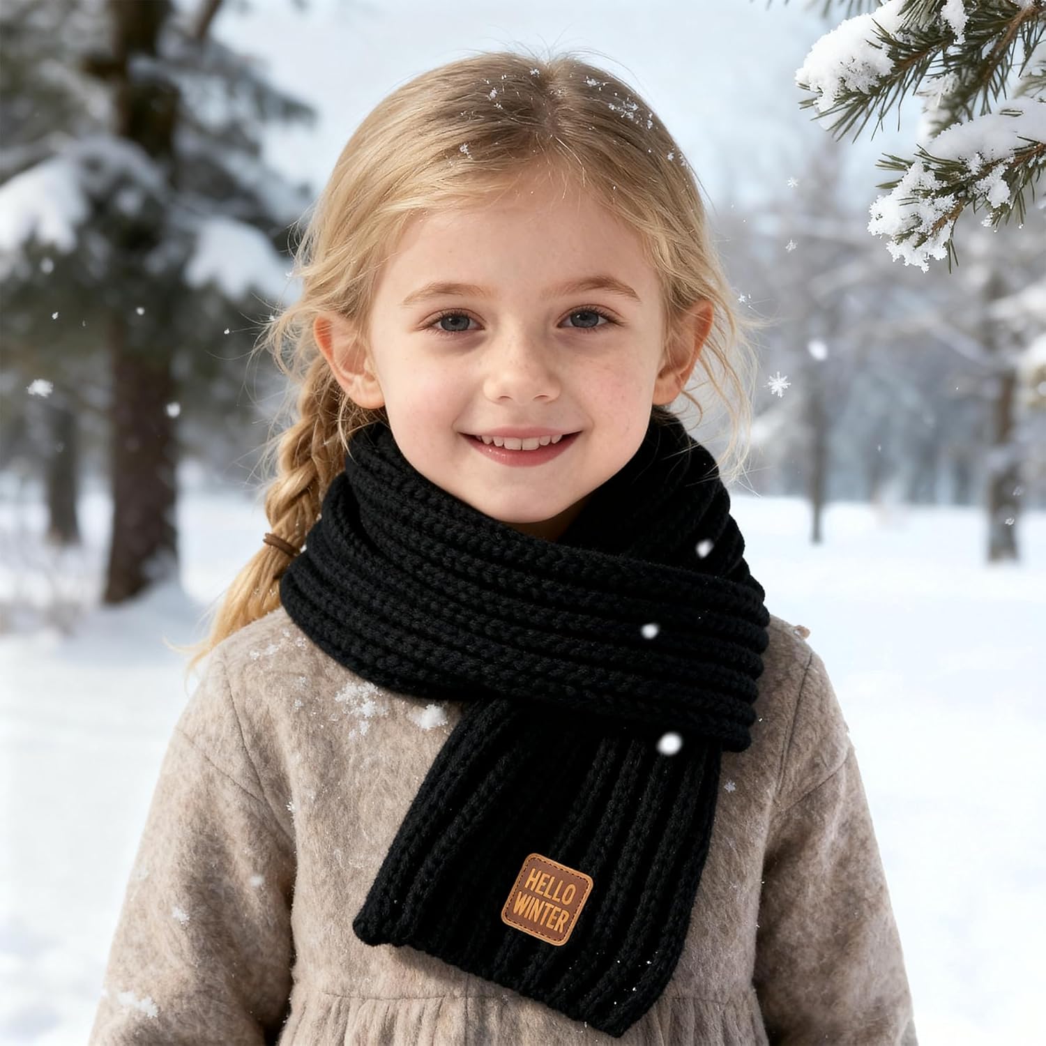 Kids Scarf Winter Neck Warmer Toddler Neck Scarf Girls Thick Scarves Boys Warm Neck Warp 2-12 Years - Image 6