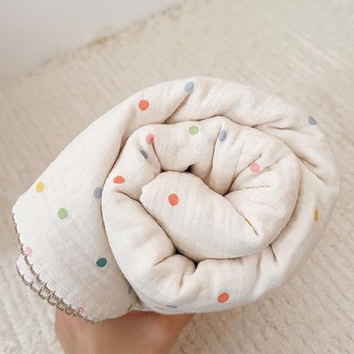 Miniatura 2 de BuLuTu Mantas de muselina para bebés, niños y niñas, 100% algodón, manta reversible para bebé, manta para cuna, manta suave y transpirable, patrón