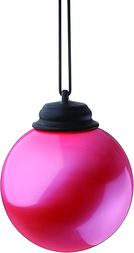 WP485 - Luz de globo de 5 pulgadas para patio de verano con pilas y encendido y apagado automático, color rosa