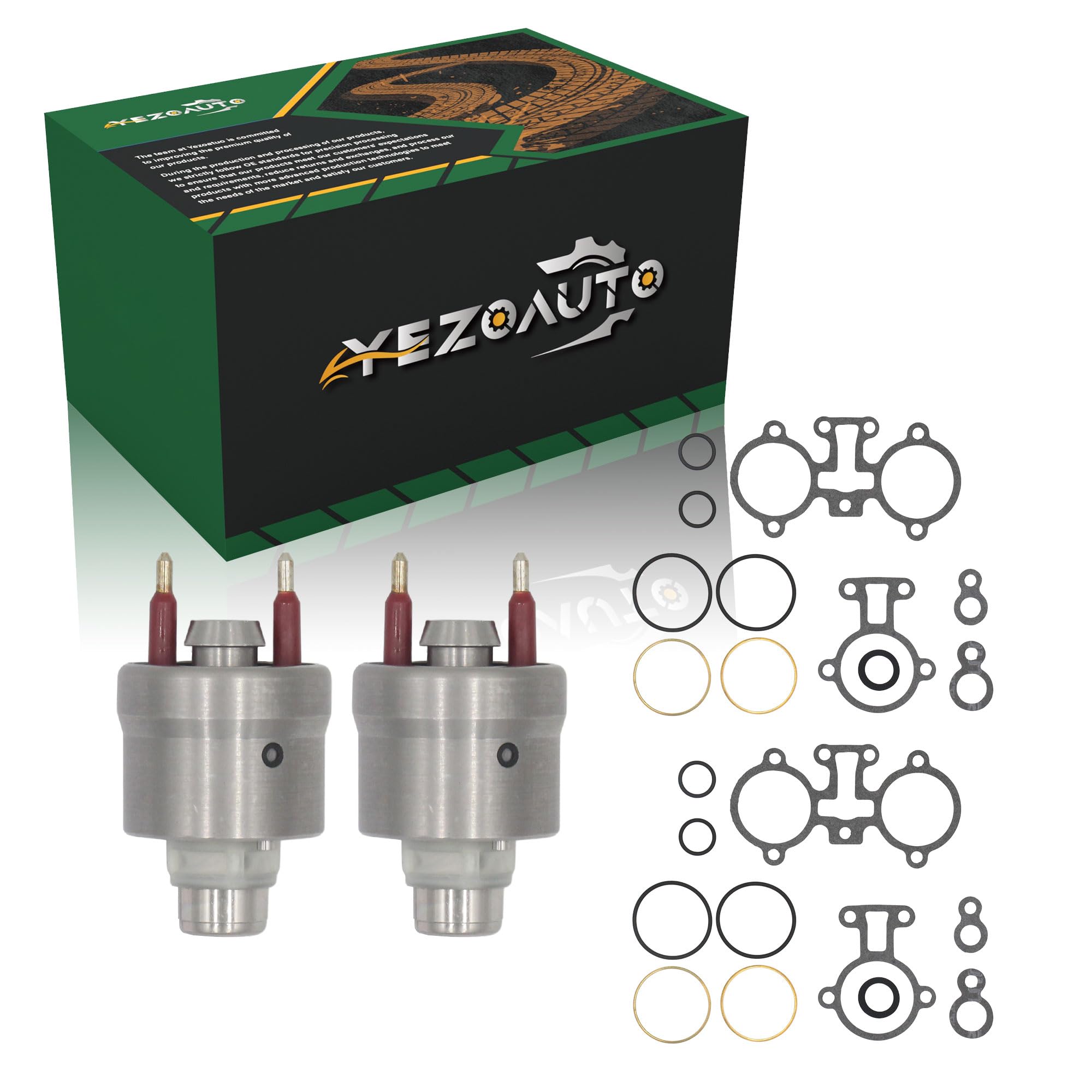 Photo 1 of Yezoauto Set of 2 Fuel Injectors for Chevrolet C1500 C2500 C3500 Blazer Tahoe & GMC Yukon C1500 C2500 C3500 & Isuzu NPR & Buick Roadmaster & Cadillac Brougham V8 5.7L 1988-1995 OE# 17111864 17112494