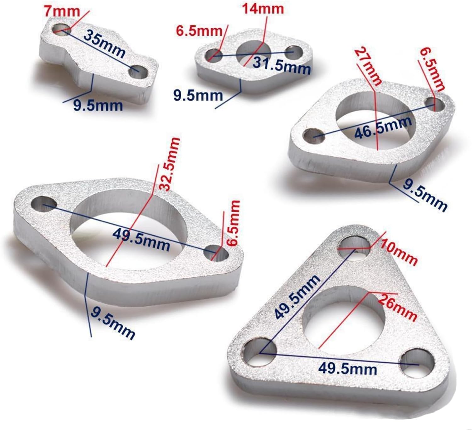 Racing Style RHB31 VZ21 Mild Steel Turbo Flanges 7 Pieces Complete Set