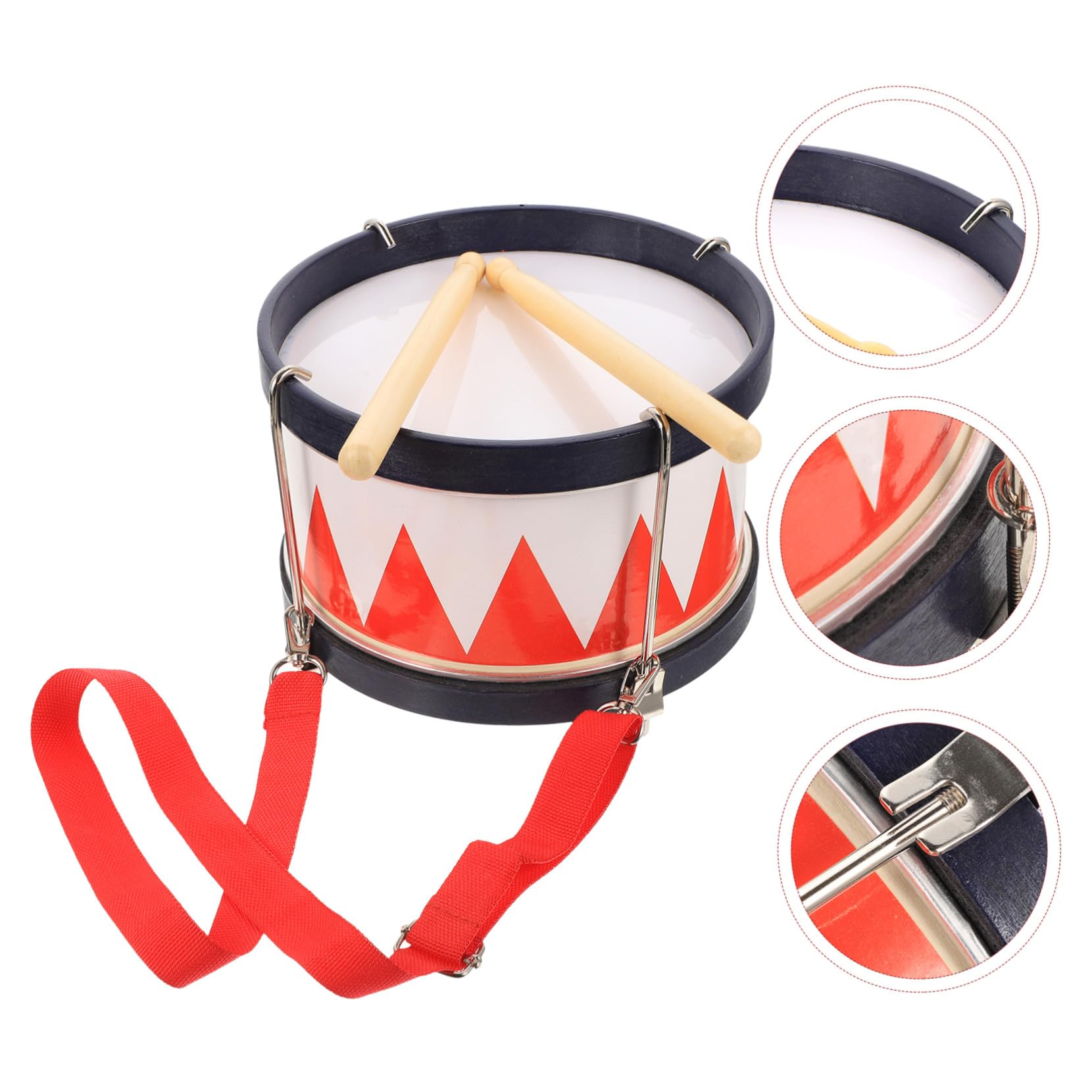 Juguete de Percusión Infantil Rojo de Metal Tipo Caja, 1 Set