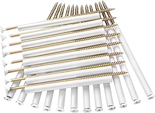 Vicenpal 20 Pcs 7'' Head Gutter Screws with 5" Plastic Ferrule Durable Gutters Nails and Spikes Easy-to-Install Secure Gutter Fasteners for Sagging Gutters and Maintenance (White)