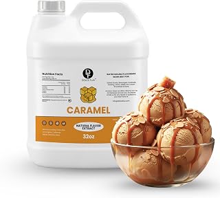 Dolce Flav Natural Caramel Extract – 8 Ounce Water-Soluble Kosher, Sugar-Free, Concentrated Caramel Flavor for Baking, Coffee & Desserts, Includes Measured Dropper