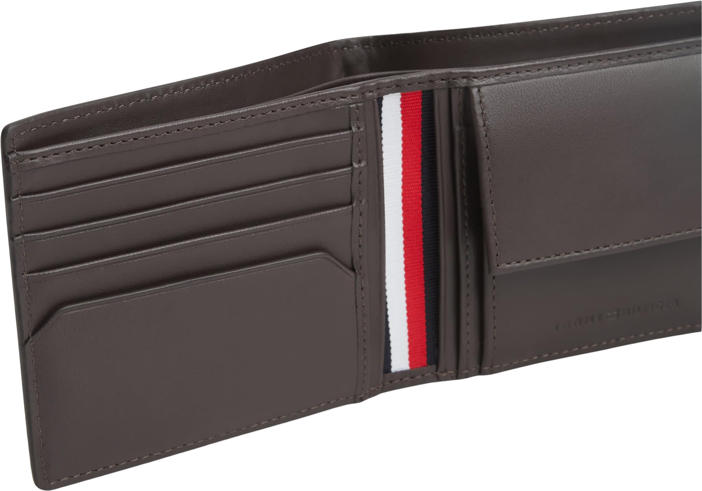 Tommy Hilfiger Men TH Central CC and Coin AM0AM14496 - Cartera Plegable, Marrón (Grano de café), One Size