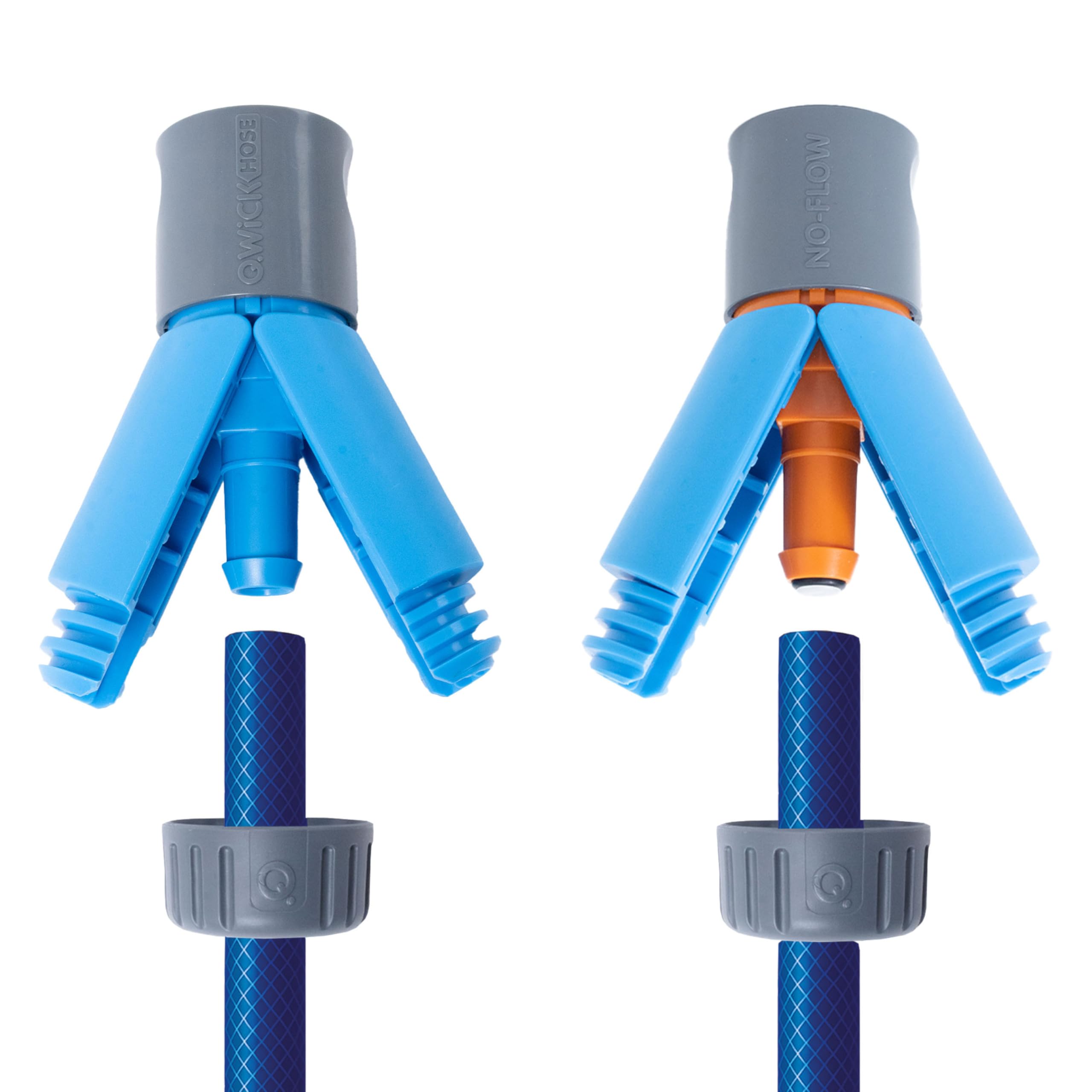 Qwickhose JawGrip Hose Connectors Two-Pack | Original & No-Flow Universal Hose Connector Set | 1/2" (12.5-13mm) Garden Hose | Secure JawGrip Technology | UK Made | Pop-Off Resistant — image 1