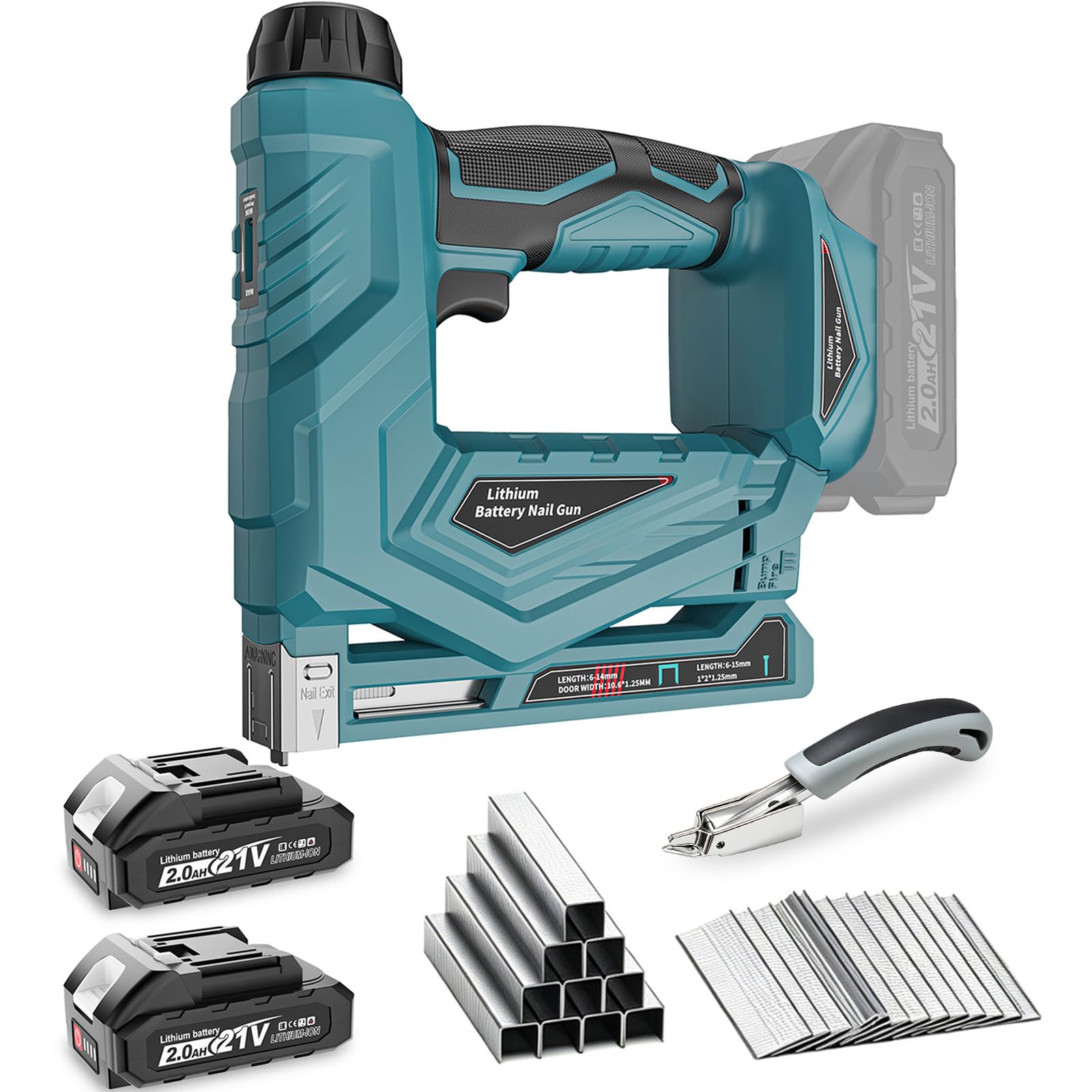 YEARTOP Cordless Upholstery Staple Gun Compatible with Makita 18V Battery