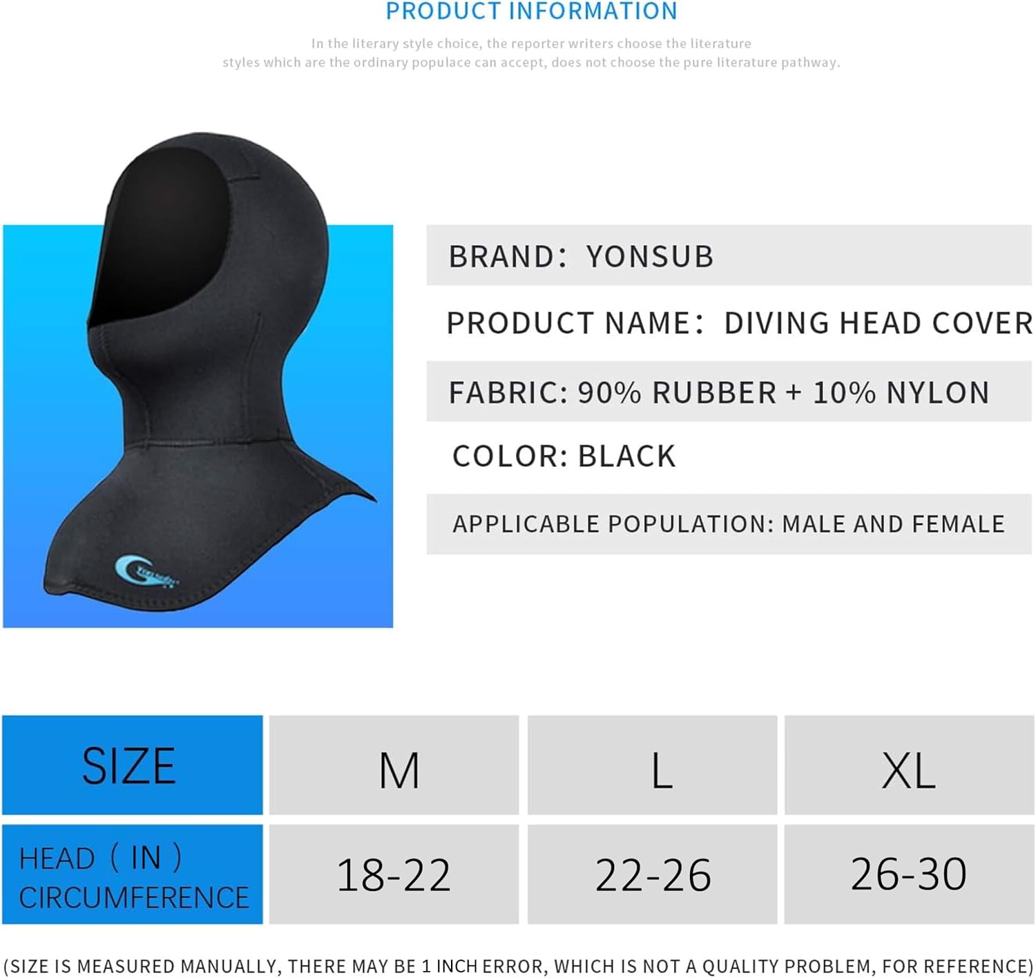 Diving Hood - Neoprene Wetsuit Dive Hood 3MM 5MM for Men Women Dive Cap Surfing Thermal Hood for Water Sports - Image 9