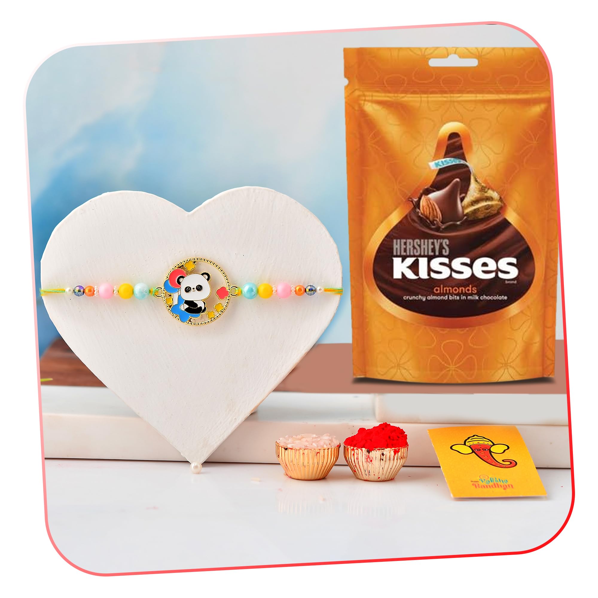 CraftVatika Rakhi Gift for Brother Kids, Rakhi with Chocolate Gift Hamper for Sister Kids, Rakhi Set of 1 for Kids Sister Girls Boys, Panda Rakhis Combo for Rakshabandhan, Best Wishes Card with Tikka-picture-14