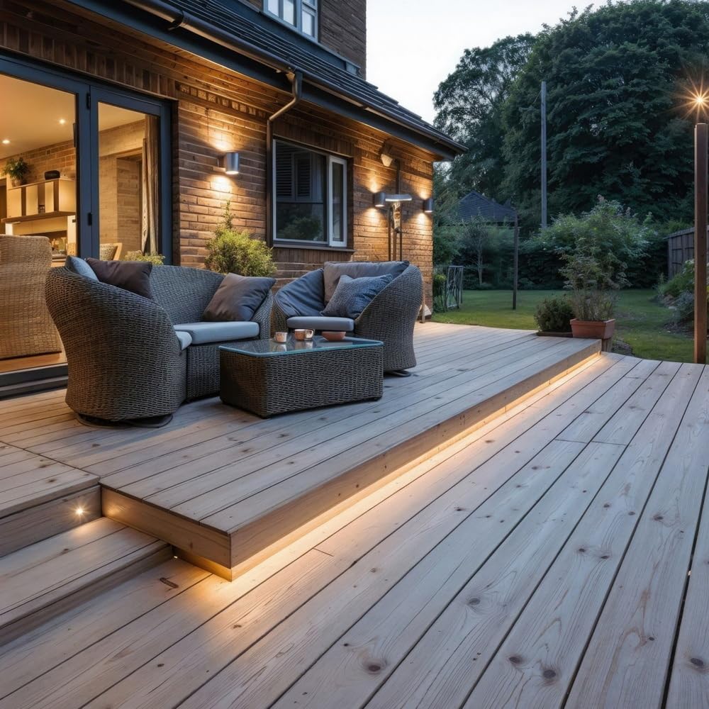 LED Streifen 2,5 m 230V warmweiß 1700 lm | IP67 wasserdicht | Flexibel kürzbar | Für Garten, Terrasse, Wege & Außenbeleuchtung
