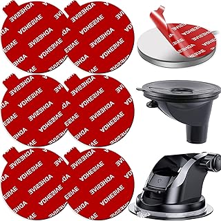 6 PCS Adhesive Pad Replacement for Dashboard/Windshield/Phone Sucker Holder Suction Cup Mount, 53mm(2.09inch) Circle Double Sided Self Stickers/GPS/Car Phone Sucker/Mag Safe Charger