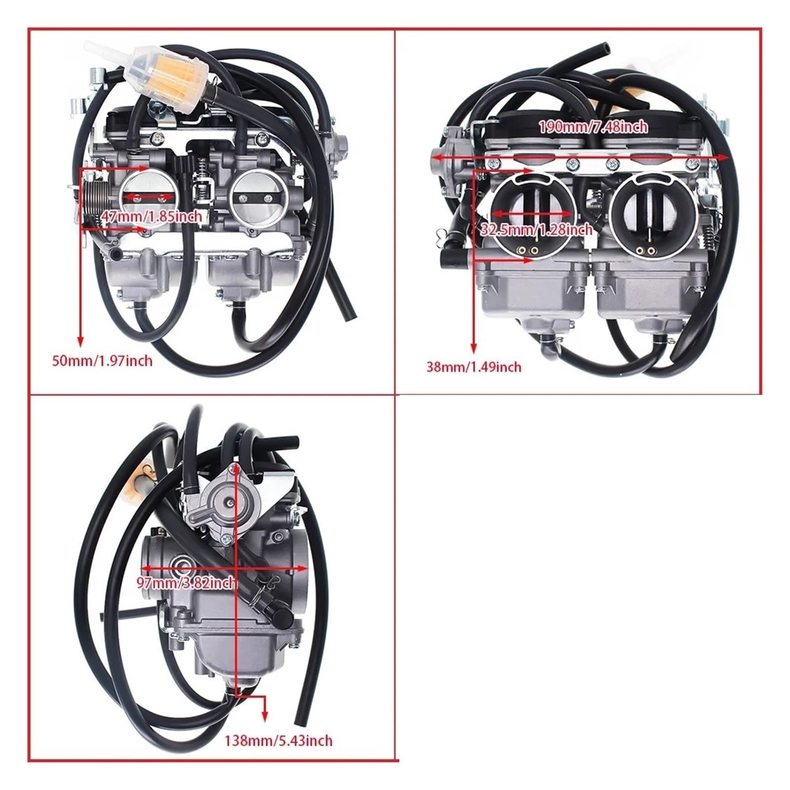 Carburatore per Kawasaki per Ninja 250R 250 EX250 1988-2007 per Moto Carb 15001-1433 15003-1602